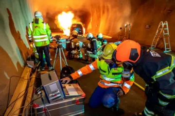 Electric vehicle fires in tunnels