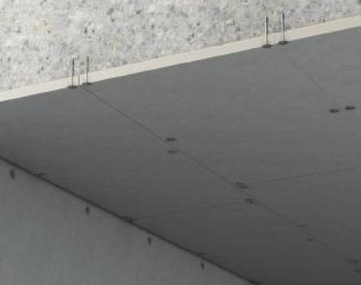 Πίνακες πυρασφάλειας σήραγγας - στερεωμένοι απευθείας στην οροφή της σήραγγας